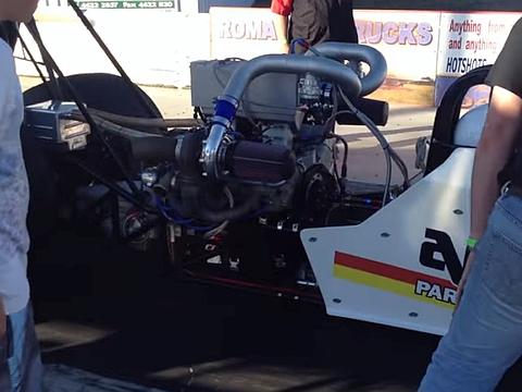 Twin Turbo BBC Dragster.